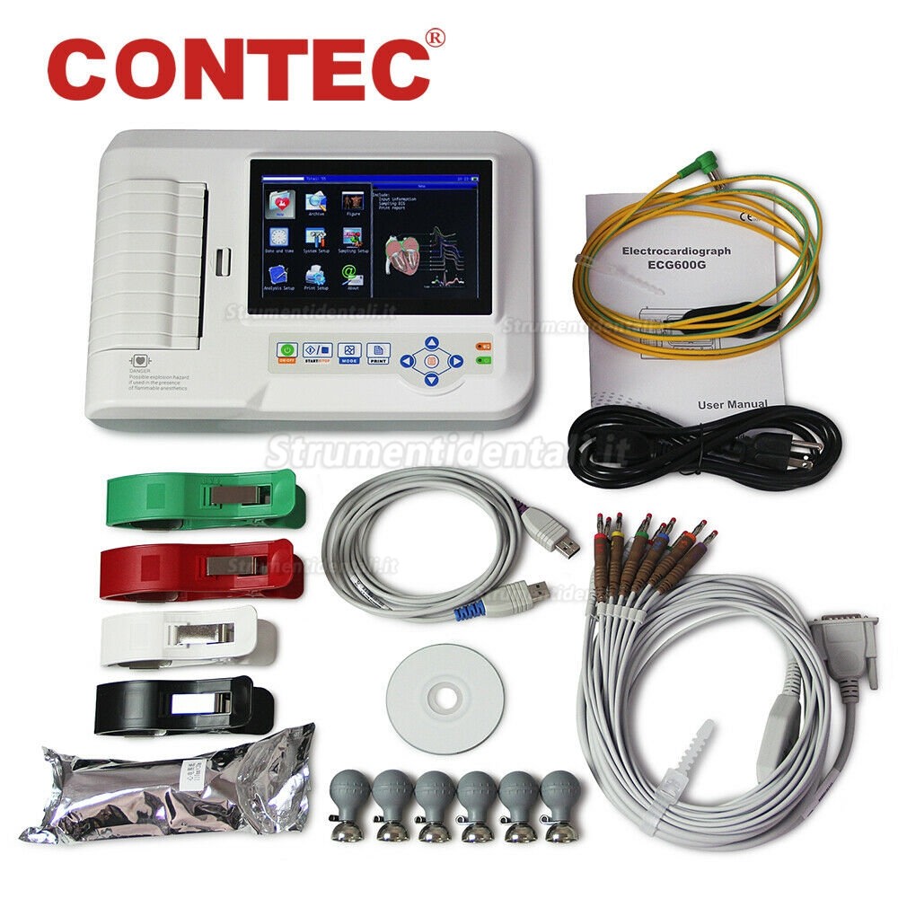 COMTEC® ECG-600G monitore elettrocardiografo numérique 3/6 canali